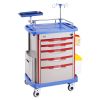 VEVOR 5 Tiers Lab Carts, Lab Utility Cart with 5 Drawers & 4 Silent Wheels, Mobile Medical Cart with PP Material