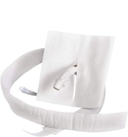 Split Sponges 4" x 4". Case of 600 Split Dressings for I.V.s and Drains. Poly/Rayon Blend Medical Sponges. Highly Absorbent