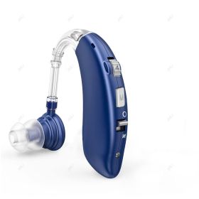 Rechargeable Digital Hearing Aid Adjustable Tone 2024 Best Sound Amplifier Portable Deaf Elderly BTE Hearing Aids (Color: Blue 1 pcs)