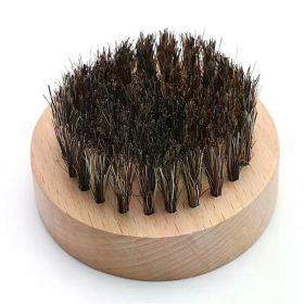 Wooden Hair Beard Brush For Men Natural Wood Comb Boar Bristle Mustache Brush Travel Men's Waves Brush Gifts Birthday Beard Care (Color: A401-E)