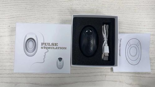 Handheld 20 Levels EMS Sleep Aid Relaxation Treatment Microcurrent Pulse Hypnosis Device Insomnia (Color: 15 Level Black)