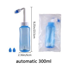 Nose Wash Cleaner Nasal Irrigator Rinse Bottle Nose Protector Avoid Allergic Rhinitis Adults Children Neti Pot 300ML 500ML (Color: automatic 300ml)