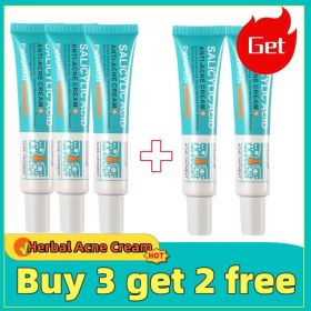 Salicylic Acid Acne Treatment Cream Shrink Pore Remove Blackheads Scars Acne Marks Spots Oil Control Whitening Korean Skin Care (Color: Buy 3 get 2 free)