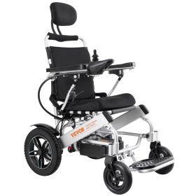 VEVOR Electric Wheelchair for Adults Seniors, 300 lbs Weight Capacity, 17.7 in Width Lightweight Foldable Motorized Power Wheelchairs (Backrest Angle: adjustable, Seat Width: 17 in)